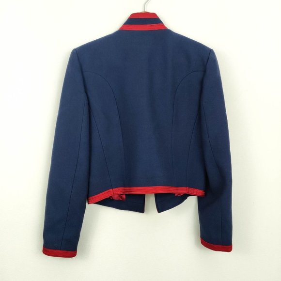 Sandro Hoki Military Jacket in Cobalt Blue 38 6 NWT - Picture 8 of 11
